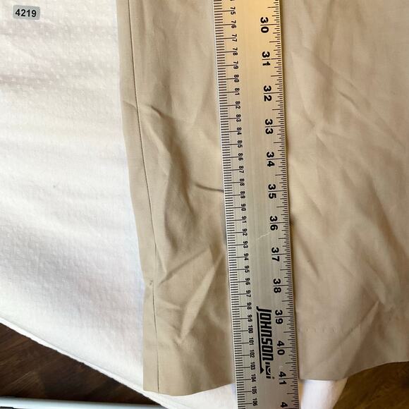 Banana Republic Women Flared Khaki Pants size 10 Beige Mid Rise Stretch NWT - Picture 3 of 10